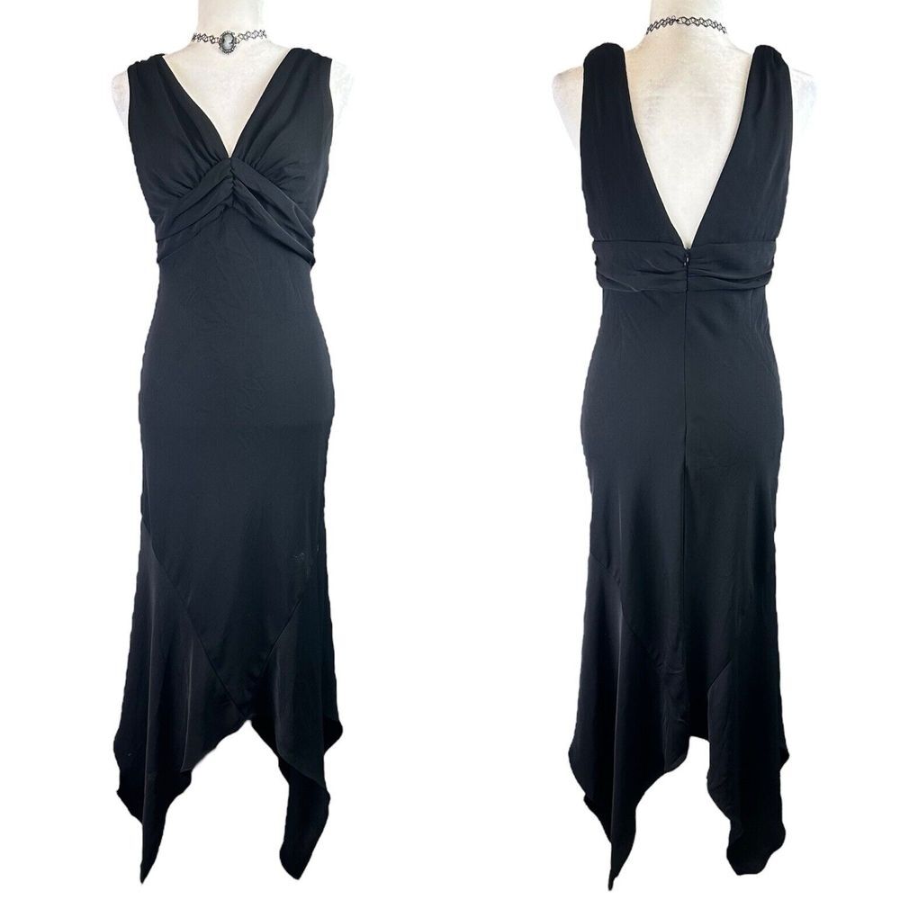 Vintage‎ Y2K Midi Dress Women Sz 10 Fairy Goth 90s Whimsigoth Prom Asymmetrical